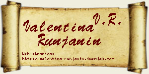 Valentina Runjanin vizit kartica